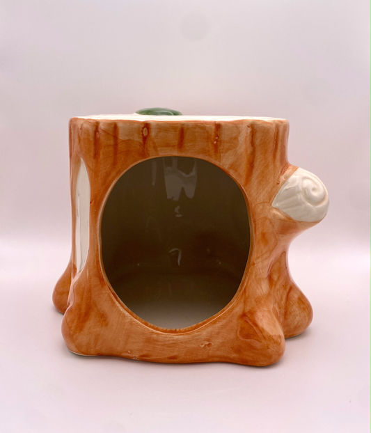 Large Ceramic Tree Trunk Hide With Leaf