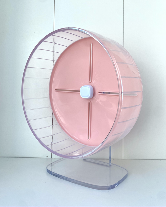 Pink Blue Purple Large Silent 26cm Exercise Wheel With Adjustable Acrylic Stand